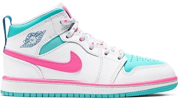 Air Jordan 1 Mid PS 'Digital Pink' Sneakers | White | Kid's Size 2