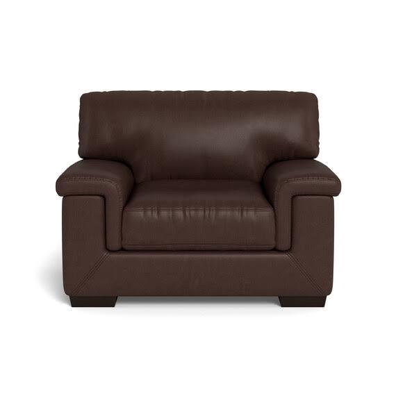 Barret Leather Armchair Rich Brown by Freedom