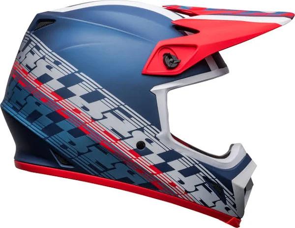 Bell MX-9 MIPS Offset Helmet - Blue/Red/White - SM