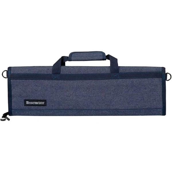 Messermeister 8 Pocket Knife Roll Blue Denim