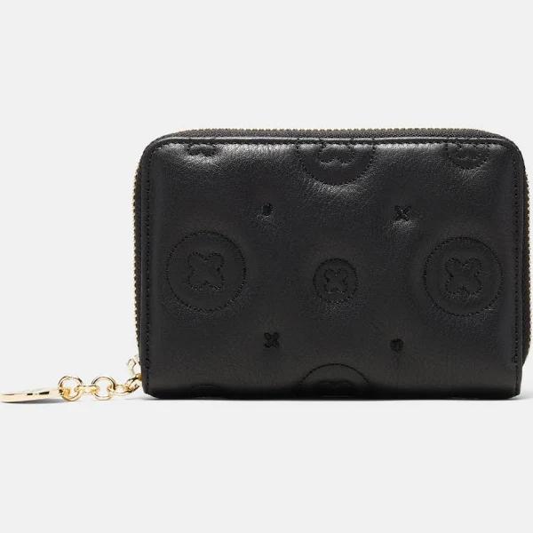 Mimco Flashback Leather Medium Wallet in Black