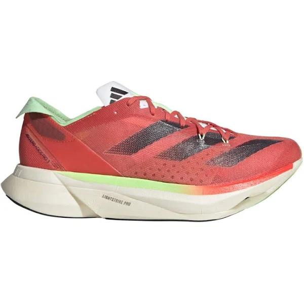 Adidas Adizero Adios Pro 3 Shoes Preloved Scarlet / Aurora Met. / Solar Red M 8.5 / W 9.5 - Unisex Running Trainers