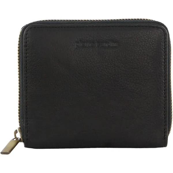 Pierre Cardin Women's Leather Zip Around Wallet in Black