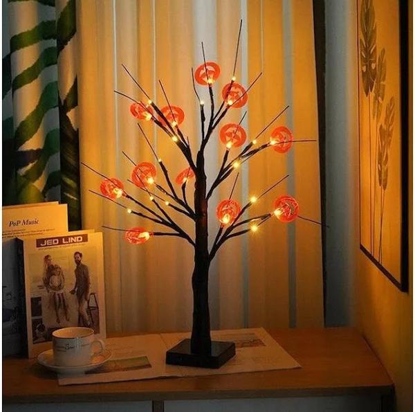 Vibe Geeks LED Illuminated Birch Tree For Home and Holiday Decoration- USB Charging