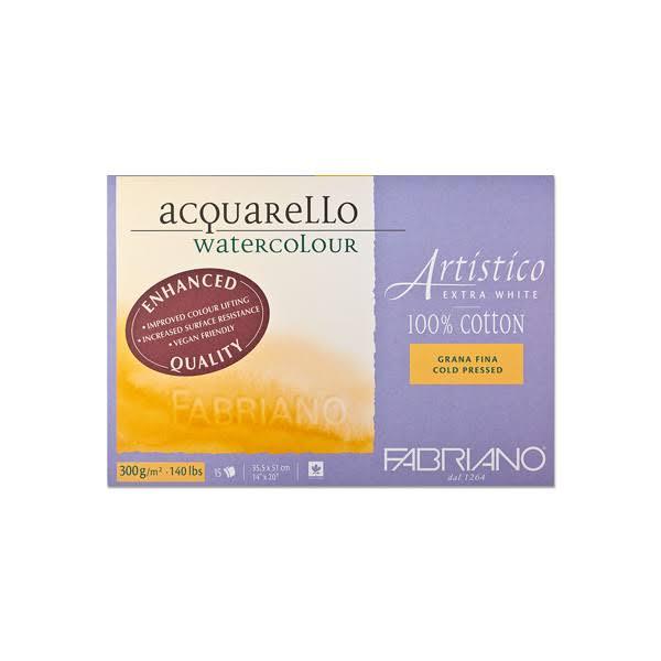 Fabriano Watercolour Block Natural White 300gsm Cold Pressed 23 x 30.5cm