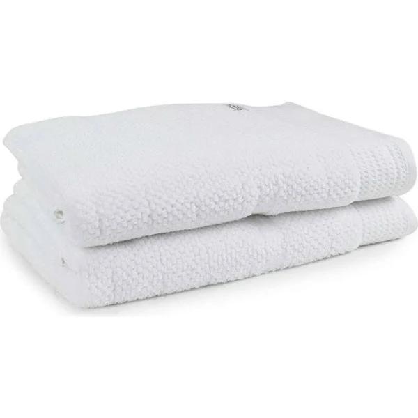 2pc Onkaparinga 90x167cm Cotton Avalon Premium Bath Sheets Set 550GSM White