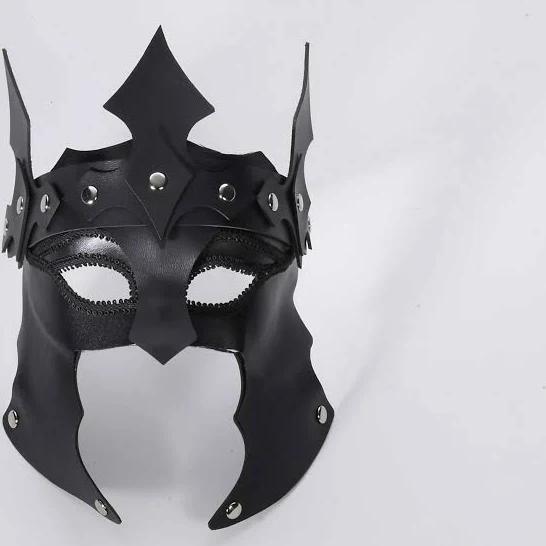 Medieval Leather Look Deluxe Costume Mask