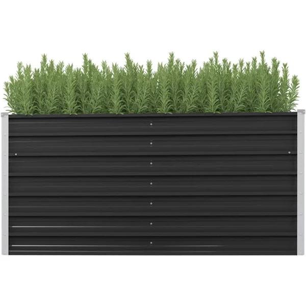 vidaXL Garden Raised Bed Anthracite 160x40x77 cm Galvanised Steel