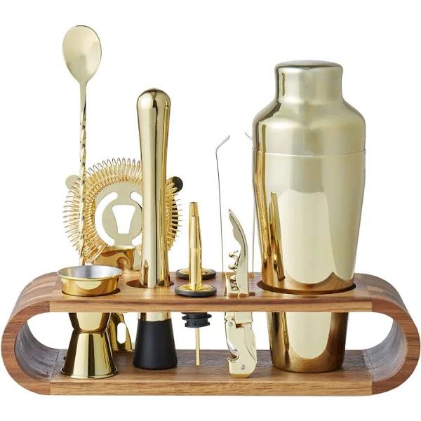 Davis & Waddell - Fine Foods Bar Set With Acacia Stand