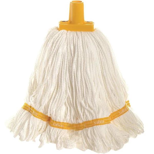 Sabco Professional 350g Premium Grade Microfibre Round Mop Head Yellow