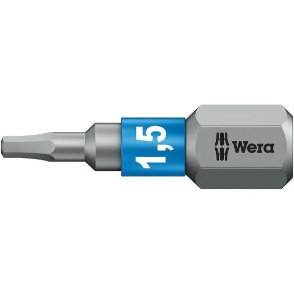 Wera 05056680001 - Bit for Hex Socket Screws, Hex, 1.5 mm, 25mm, | Sparky Tools