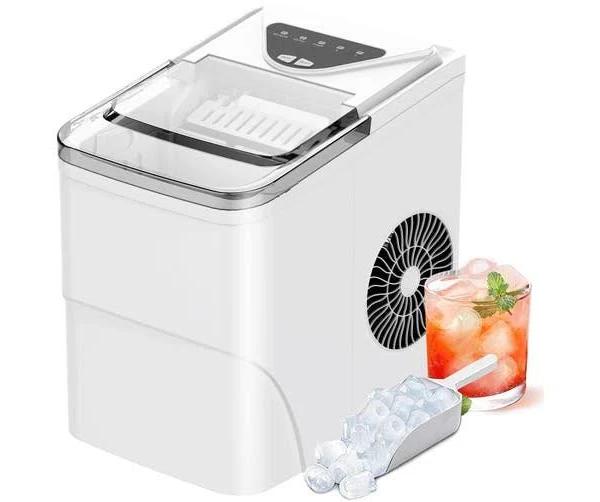 Advwin 12kg Countertop Ice Maker Self-cleaning Ice Machine White