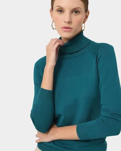 Forcast Women's Clarisse Turtleneck Sweater - Teal - XL - AfterPay & zipPay Available