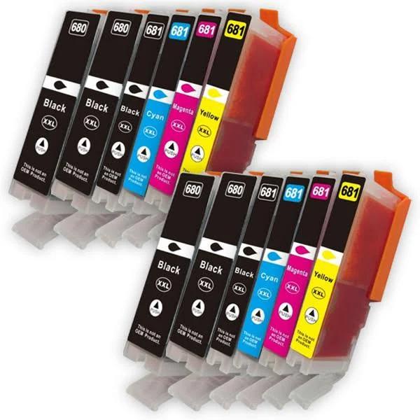 Compatible 12 x TR8660a Canon PIXMA Home Office TR8660a Ink Cartridges Extra High Yield Combo [4BK,2PBK,2C,2M,2Y]