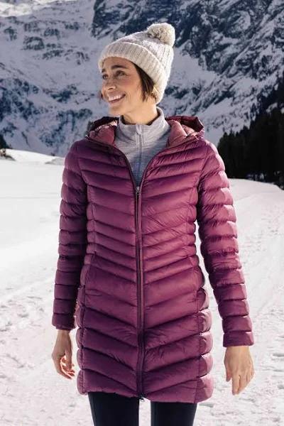 Mountain Warehouse Florence Womens Long Padded Jacket - Burgundy | Size 10