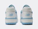 New Balance Unisex 550 White/Blue Haze/Rain Cloud - Size 4