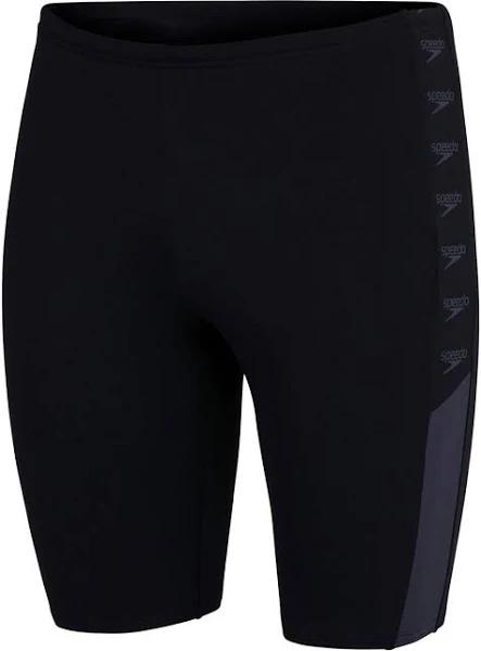 Speedo Mens Boom Logo Splice Jammer, 28 / Black