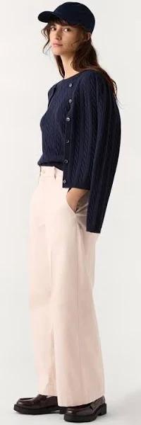 Uniqlo Wide Chino Petite Pants - Pink Size XS