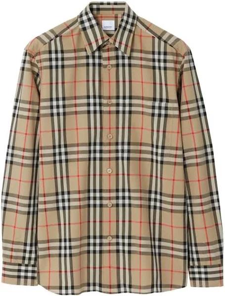 Burberry - Brown Cotton Shirt