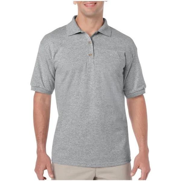 Moisture-wicking DryBlend Jersey Polo Shirt Sport Grey - Gildan GN880 - Size S