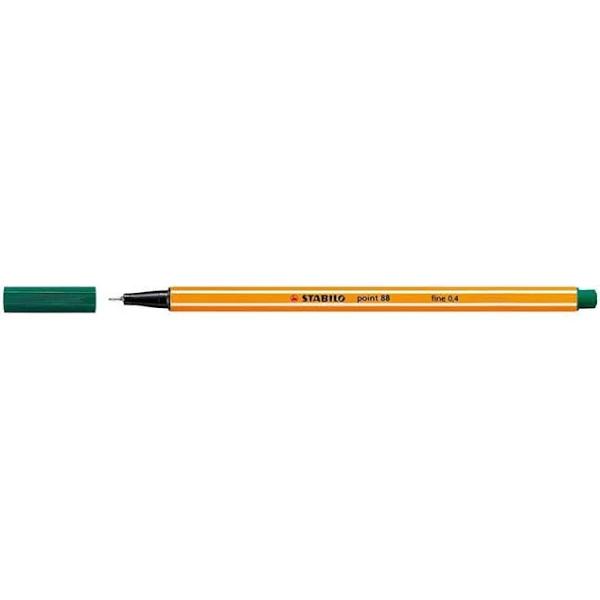 STABILO 88 Point Fineliner Pen Pine Green