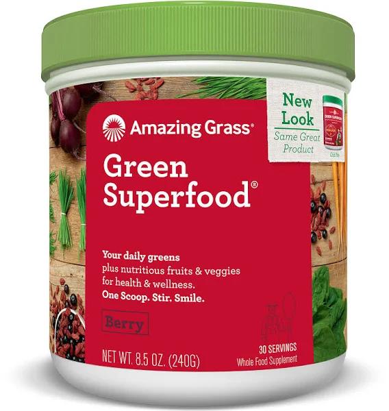 Amazing Grass Green Superfood Drink Powder Berry 8.5 oz