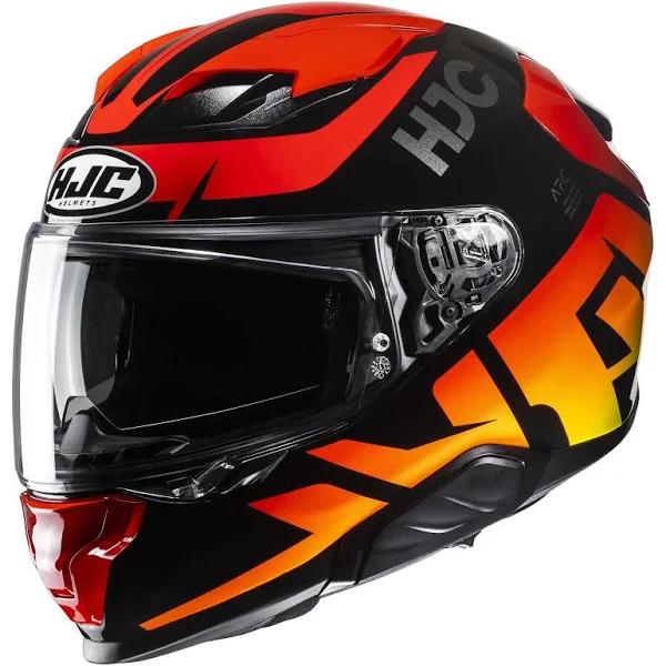 HJC F71 Bard Helmet - Black/Red/Yellow - M