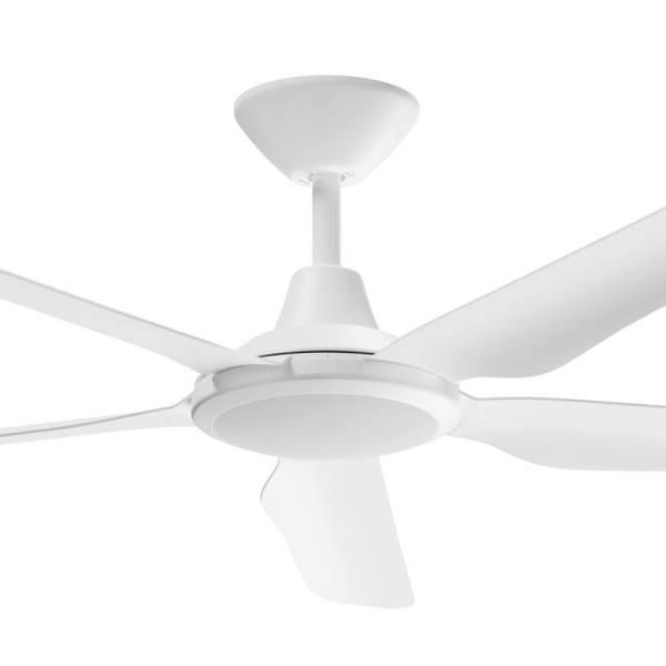 Airborne Storm 48" (1220mm) 5 Blade 18W Tricolour LED Light Indoor/Outdoor DC Ceiling Fan & Remote White