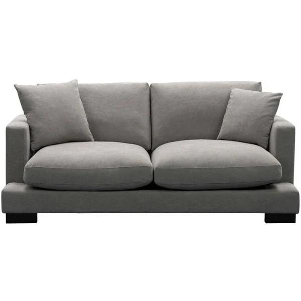 Royalty 2 Seater Sofa Fabric Uplholstered Lounge Couch - Grey