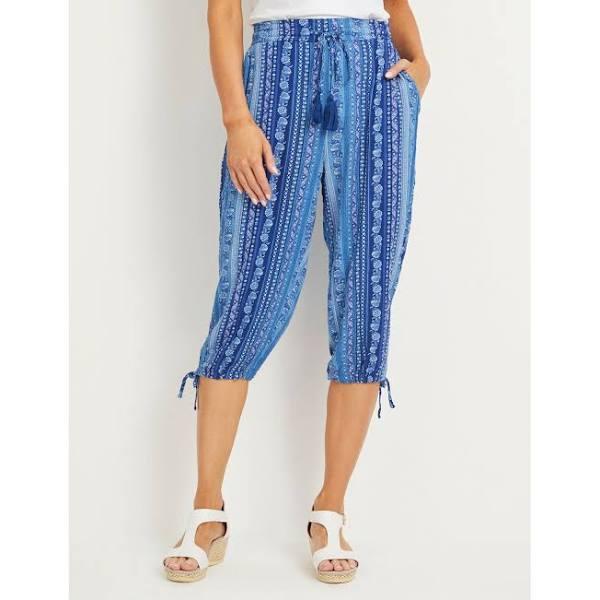 Rivers Crinkle Pant - Size 10 - Mens - Blue Floral Stripe