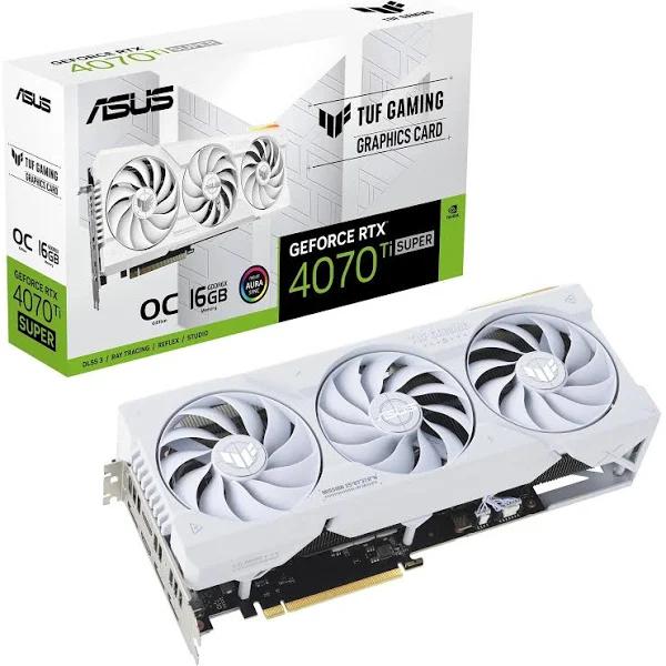 Asus TUF GeForce RTX 4070 Ti Super Gaming OC 16GB White Graphics Card