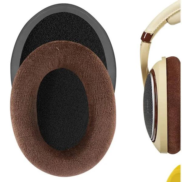 Geekria Comfort Velour Replacement Ear Pads For Sennheiser Hd598 HD598SE Hd598cs Headphones Earpads Headset Ear Cushion Repair Parts (Brown)