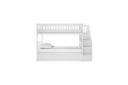 Jessica Timber Bunk Bed with Storage Staircase - White