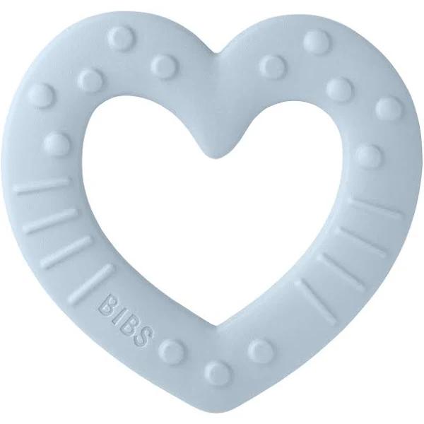 Bibs Baby Bitie Teether - Heart, Baby Blue