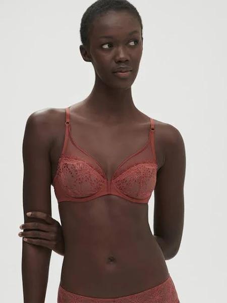 Singuliere Full Cup Plunge Bra - Sienna - 80F