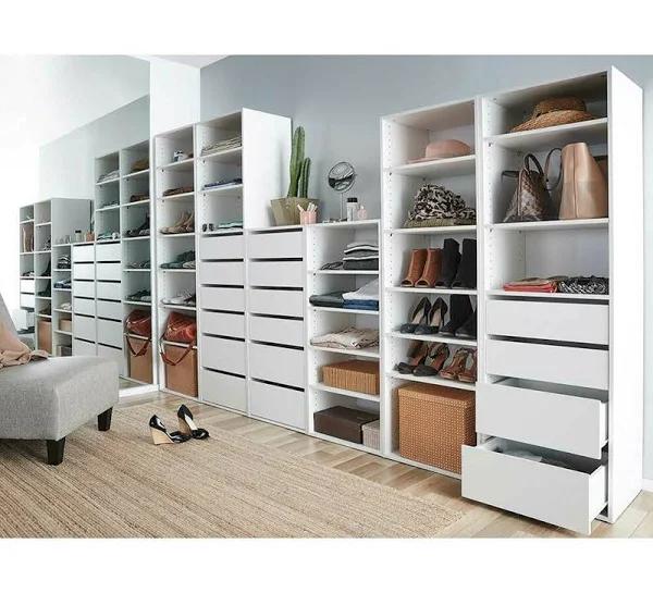 Tailor 3 Shelf 6 Drawer Wardrobe White