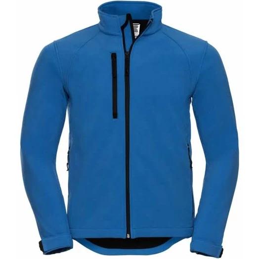 Russell Mens Water Resistant & Windproof Softshell Jacket Azure Blue Mens Jacket