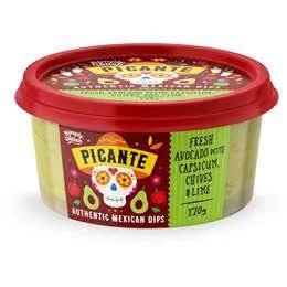 Picante Fresh Avocado With Capsicum, Chives & Lime 170g