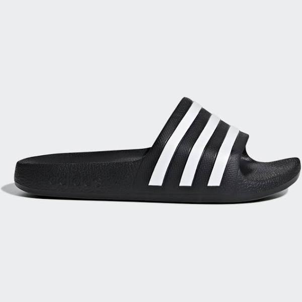 Adidas Kids Adilette Aqua Slides - Black/White