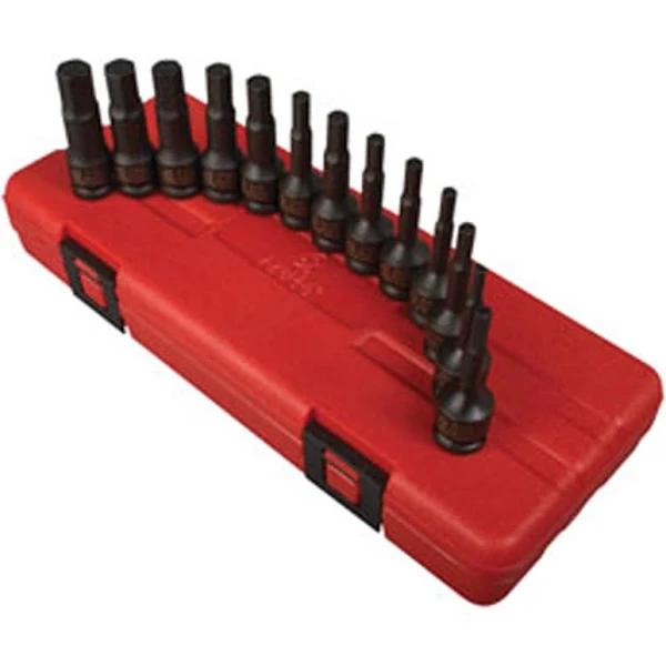 Sunex 3649 13-Piece 3/8 in. Hex Drive SAE/Metric Impact Socket Set