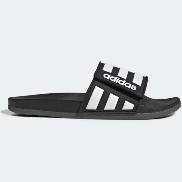 Adidas Adilette Adjustable Comfort Slides, 9 / Black