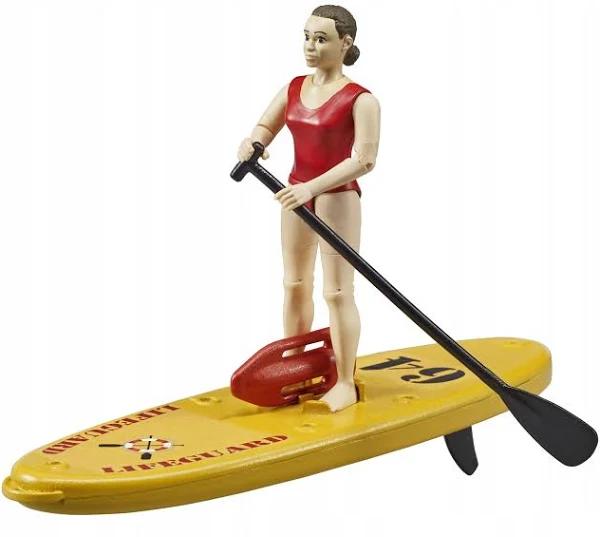 Bruder Bworld Life Guard With Stand Up Paddle Board