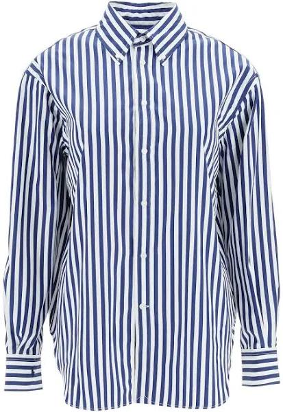 Relaxed Fit Striped Cotton Shirt