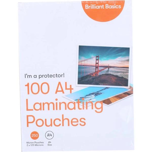 Brilliant Basics A4 Laminating Pouches - Clear