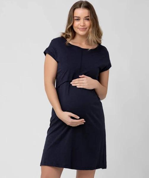 Roxie Nursing Dress Navy - Size M - Ripe Maternity