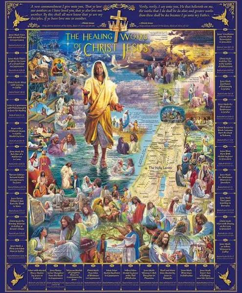 White Mountain Puzzles Healings of Jesus, 1000 Piece Jigsaw Puzzle