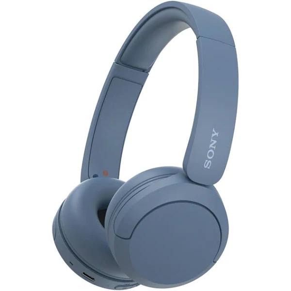 Sony WH-CH520 Wireless Headphones, Light Comfortable, On-Ear Style, Clear Voice Calls, 50 Hours Battery Life, Quick Charge, Multipoint, Blue