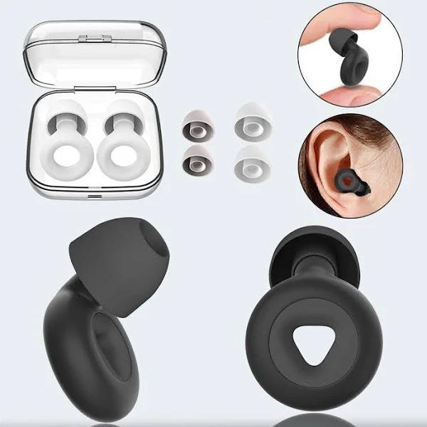 Soft Silicone Ear Plug Noise Reduction Flexible Reusable Study Sleep