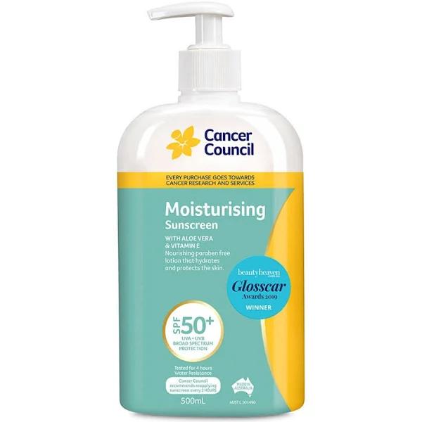 Cancer Council Moisturising Sunscreen SPF 50+ Pump 500ml