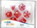 Oakie DOAKIE Dice RPG Set Marble - Red (7)